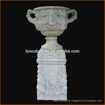 Complex carved characters carved stone carving flower pots of fruit